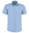 K141 KK141 Kustom Kit Short Sleeve Tailored Poplin Shirt Light Blue colour image